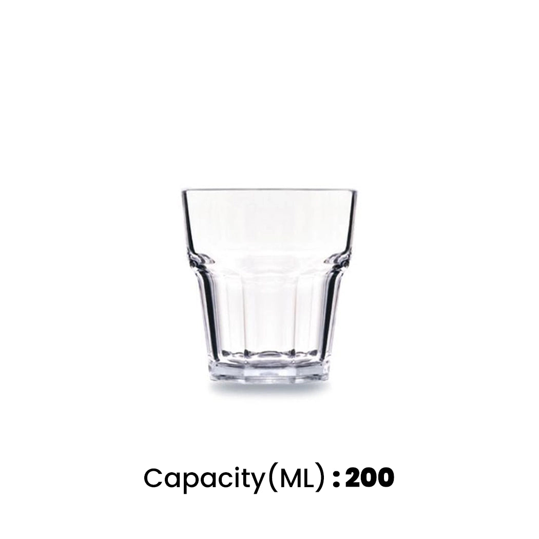 Tribeca Premium Polycarbonate Pc Clear Tumbler 200 ml, BOX QUANTITY 150 PCS