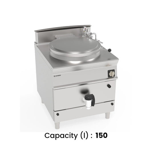 Desco Electric Boiling Pan, Cpty 150 L, 13 kW, 80 x 90 x 90 cm