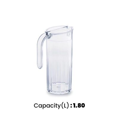 Tribeca Polycarbonate Clear Pitcher With Lid 1.80 L, BOX QUANTITY 12 PCS