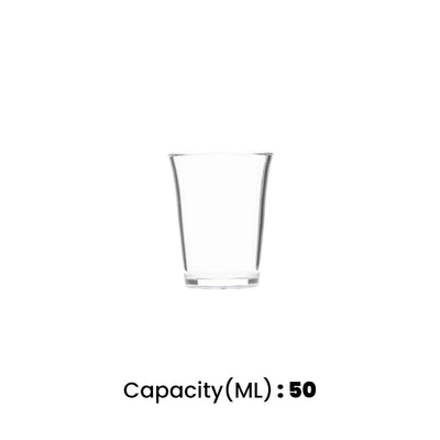 Tribeca Polycarbonate Clear Shot Glass 50 ml, BOX QUANTITY 120 PCS