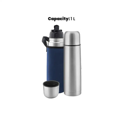 borosil vvacuum thermo flask blue 1000 ml