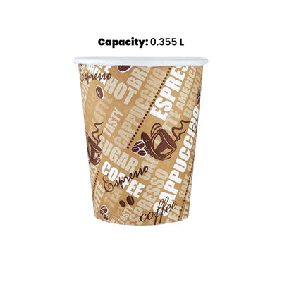 hotpack singie wall paper cup 355 ml 1000 pcs