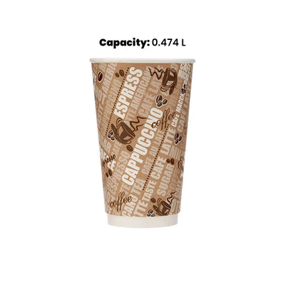 hotpack double wall ripple paper cup 474 ml 500 pcs