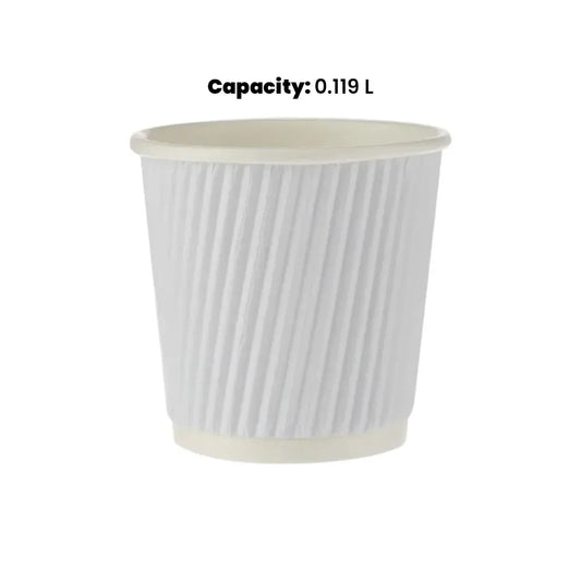 hotpack white ripple paper cup 119 ml 1000 pcs