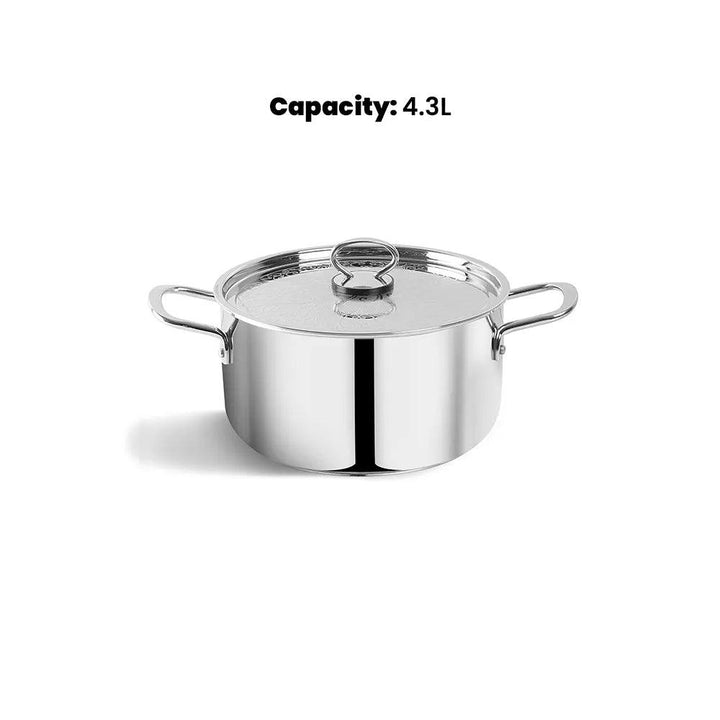 Pradeep Domestic Cookpot With Stainless Steel Design Lid, 4.3 Liter - HorecaStore