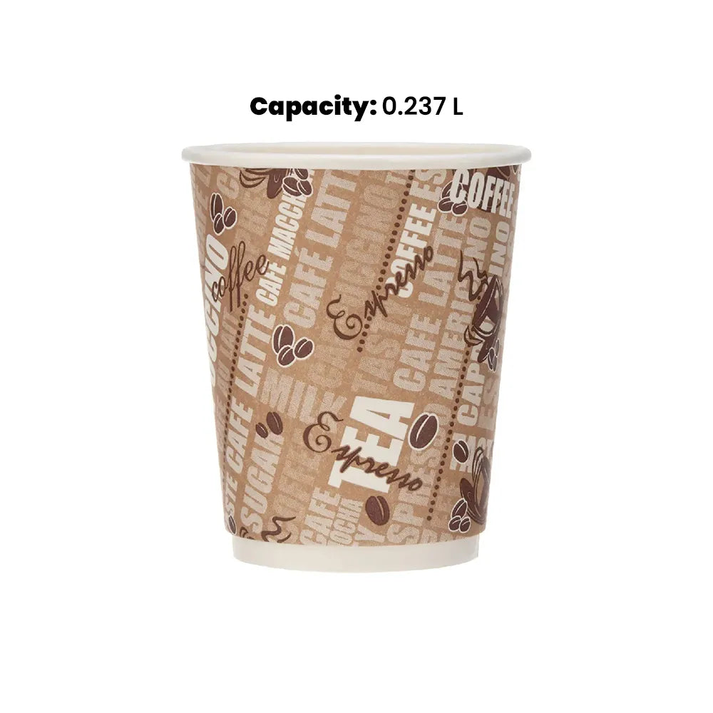 hotpack double wall ripple paper cup 237 ml 500 pcs