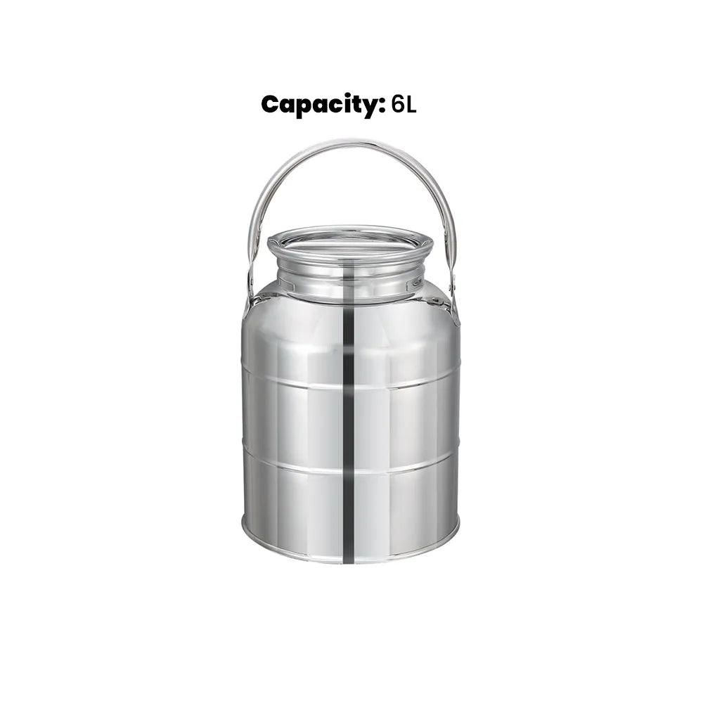 Pradeep Milk Can Without Tap Pipe Handle 6L - HorecaStore