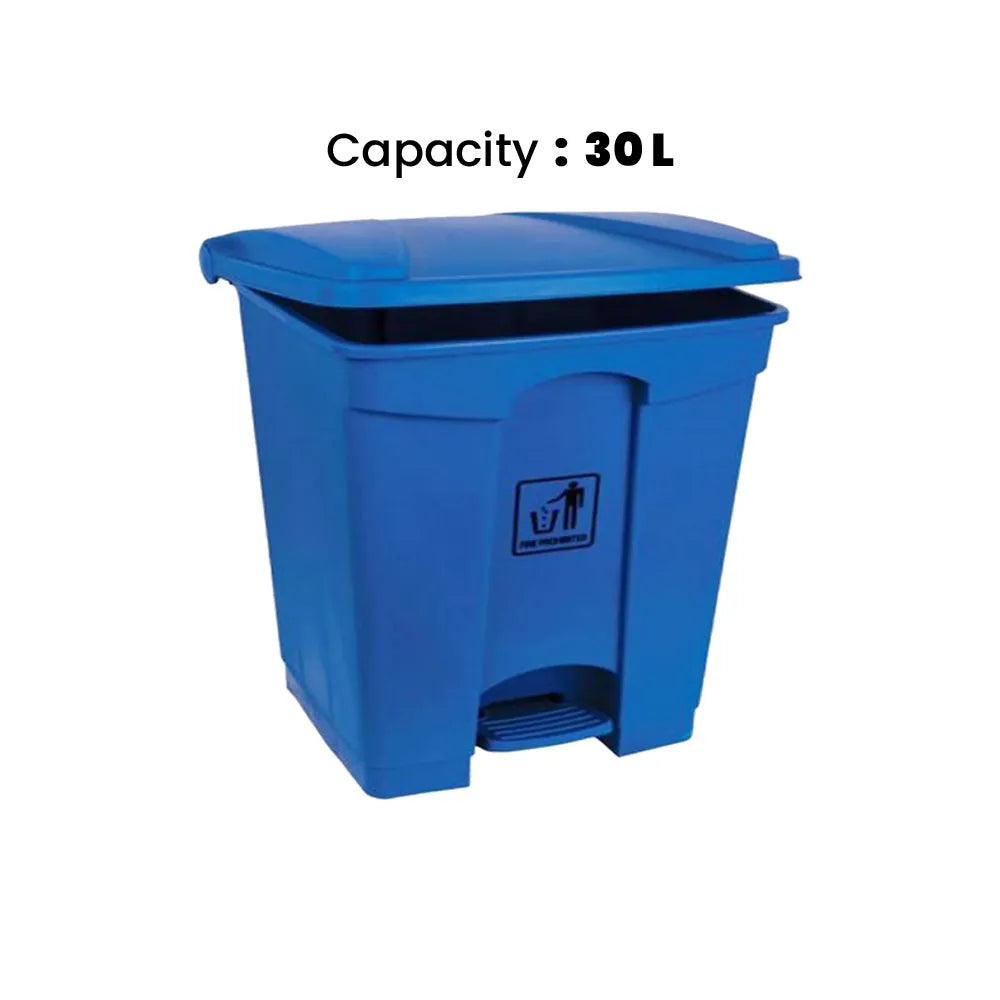 THS AF07330 Blue Garbage Pedal Bin 30L