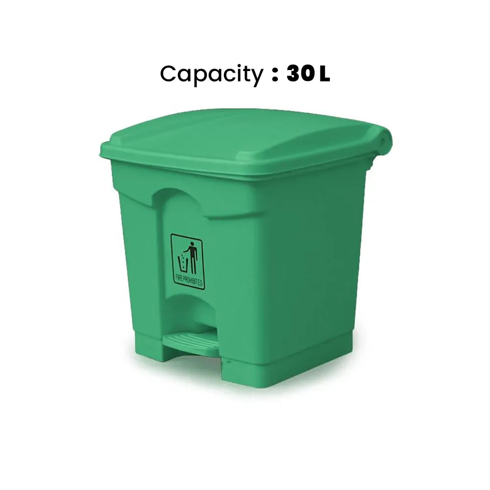 THS AF07330 Green Garbage Pedal Bin 30L