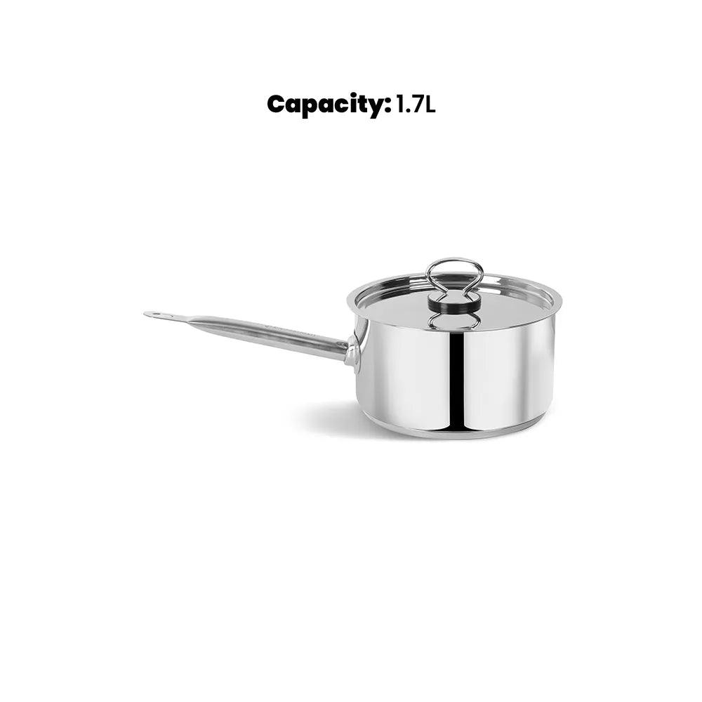 Pradeep Domestic Sauce Pan With Stainless Steel Design Lid, 1.7 Liter - HorecaStore