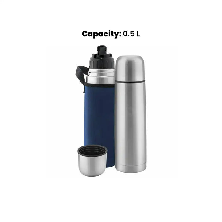 borosil vacuum thermo flask blue 500 ml