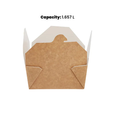 hotpack brown top take away box 1657 ml 100 pcs