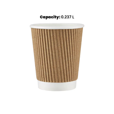 hotpack ripple paper cup 237 ml 500 pcs