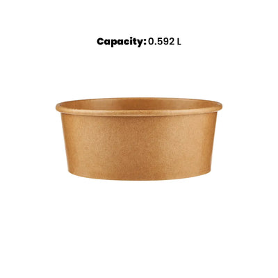 hotpack kraft paper salad bowl 592 ml 560 pcs