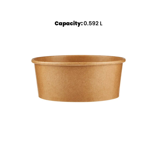 hotpack kraft paper salad bowl 592 ml 560 pcs