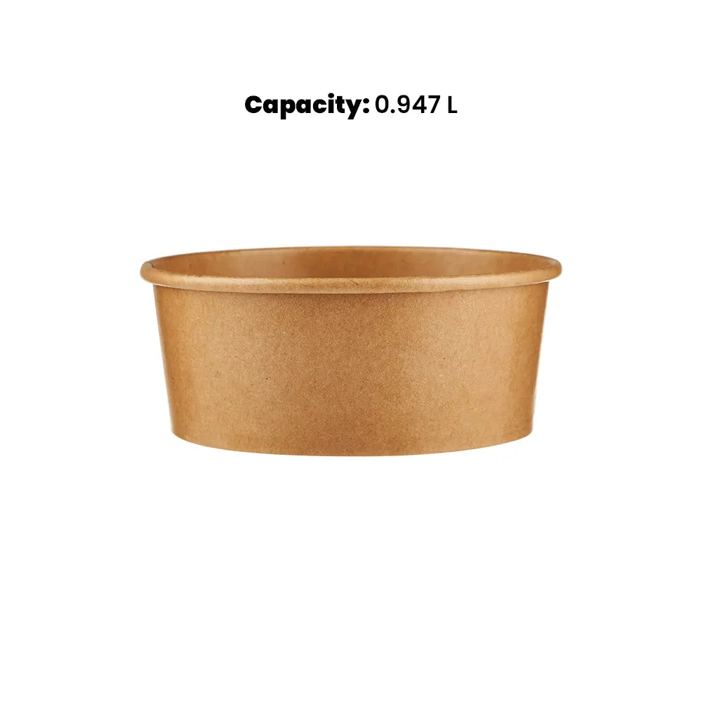 hotpack kraft paper salad bowl 947 ml 360 pcs