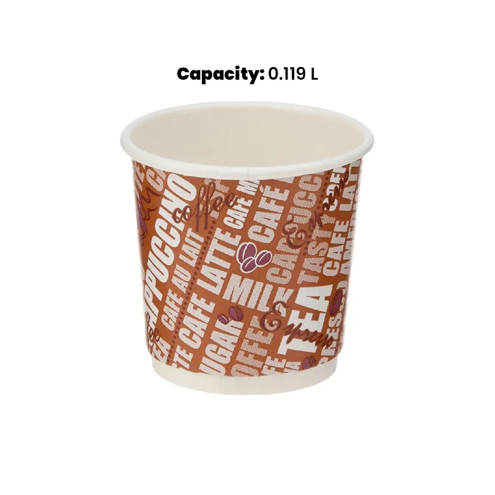 hotpack double wall ripple paper cup 119 ml 1000 pcs