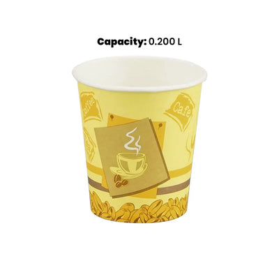 hotpack printed paper cup without handle 200 ml 1000 pcs