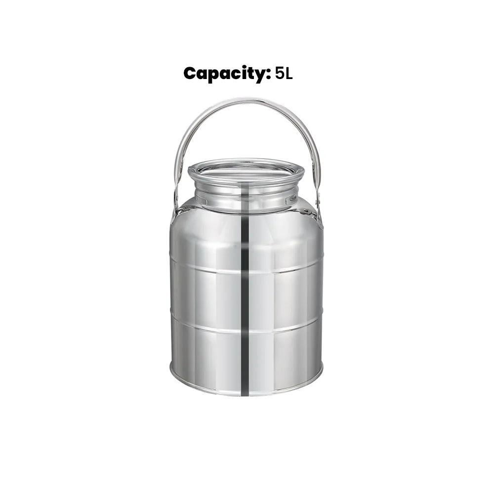 Pradeep Milk Can Without Tap Pipe Handle 5L - HorecaStore