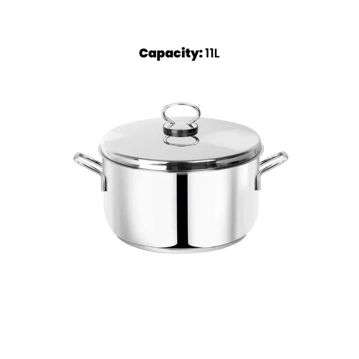 Pradeep Cookpot With Stainless Steel Dome Lid Plain D, 11.0 Liter - HorecaStore