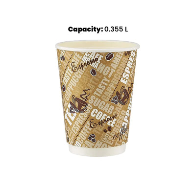 hotpack double wall ripple paper cup 355 ml 500 pcs