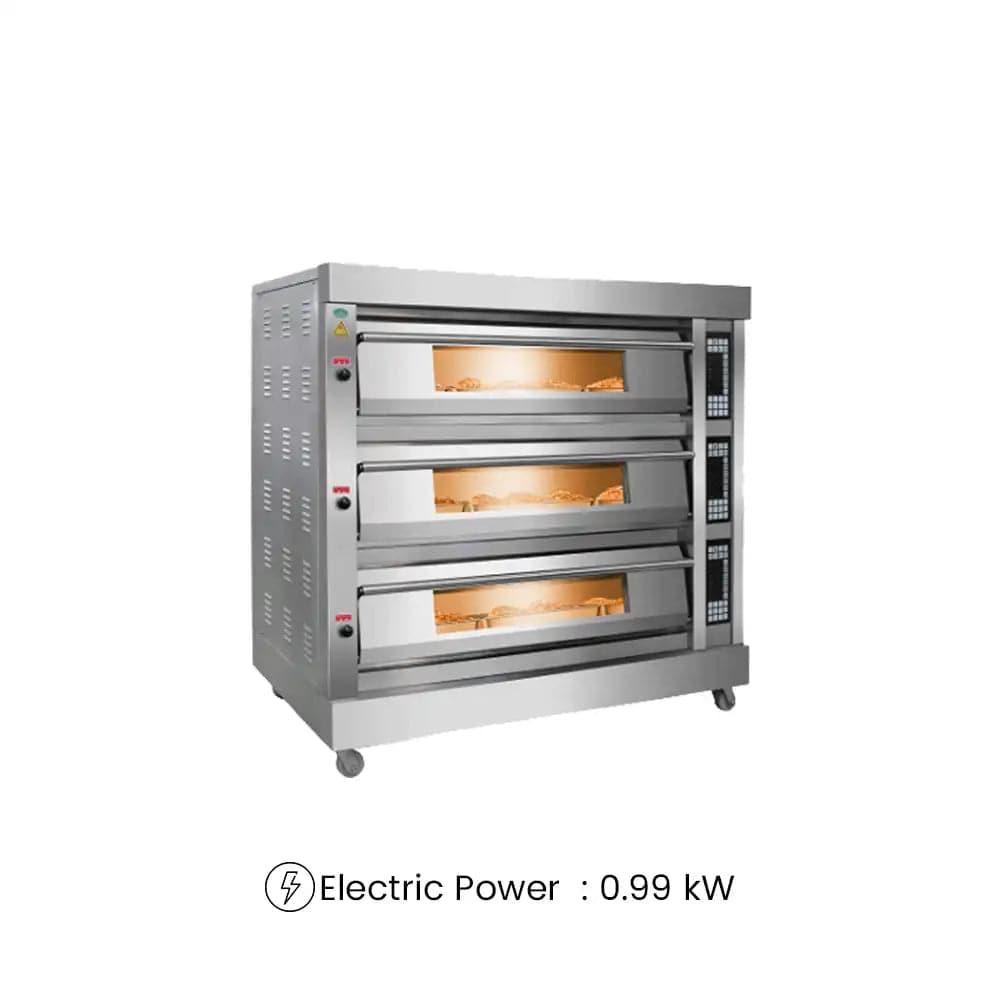 capinox gdo 36l tripple deck gas oven stainless steel 131 x 88 x 156 5 cm capacity 3 layers 6 trays