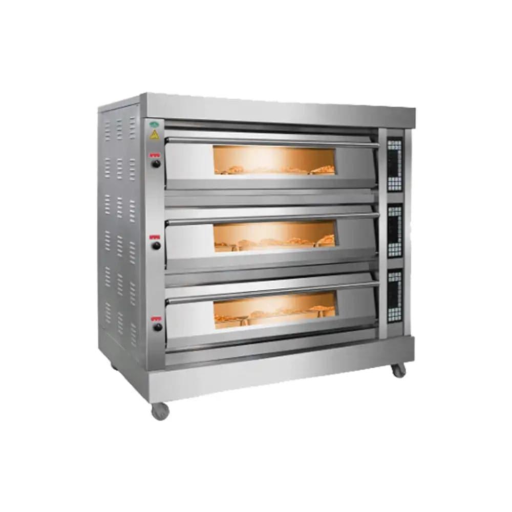 capinox gdo 36l tripple deck gas oven stainless steel 131 x 88 x 156 5 cm capacity 3 layers 6 trays