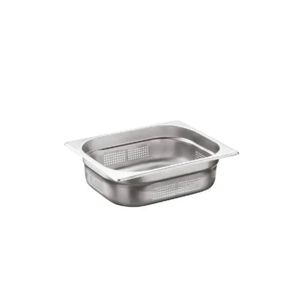 Chef360 USA 18/10 Stainless Steel Perforated GN Pan 1/2  15 cm Deep