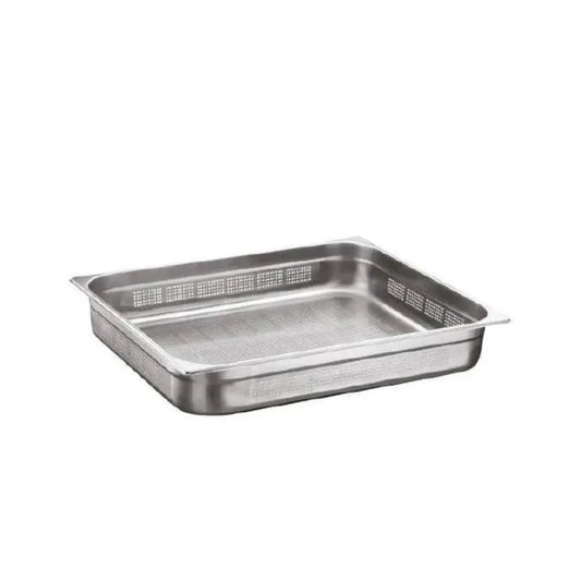 Chef360 USA 18/10 Stainless Steel Perforated GN Pan 2/1 4 cm Deep