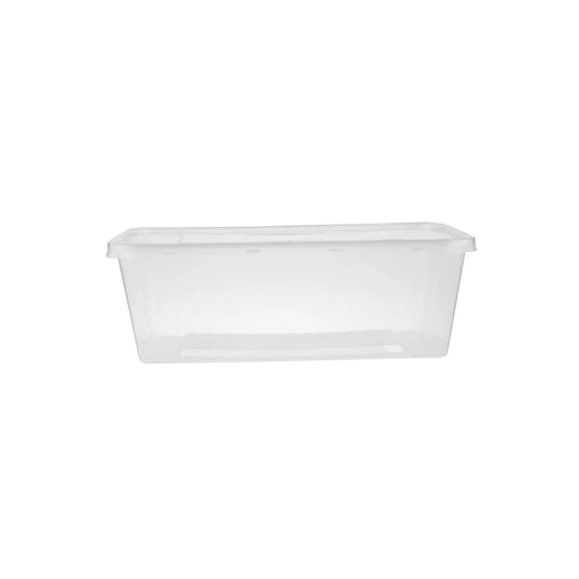 Hotpack Rectangular Clear Microwave Container Without Lid, 17.5 x 11.5 x 5 cm, 650 ml, 500 PCs