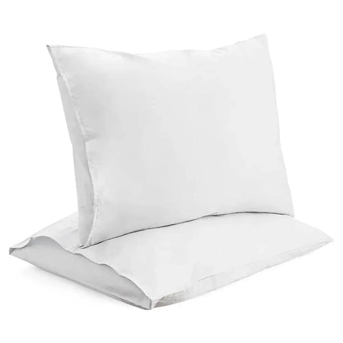 Comfort 240 Thread Count Hotel Linen Pillow Case Super King 60% Cotton 40% Polyester Sateen Plain, 130 Gsm, 65 x 95 cm, Color White