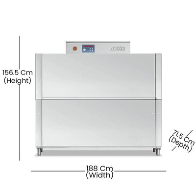 Dihr RX Electric 164E Conveyor Dish Washer 150 Rack/hr, Power 4.5KW - HorecaStore