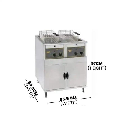 Roller Grill RF14DS Fryer Floor Standing 2 x 14 Litres 2 x 12 kW - HorecaStore