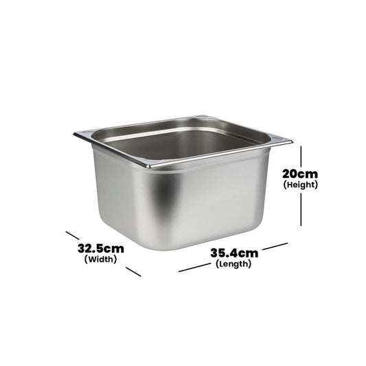 Viraj Stainless Steel GN 2/3 Pan, Height 20cm