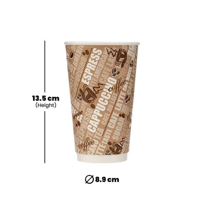 hotpack double wall ripple paper cup 474 ml 500 pcs