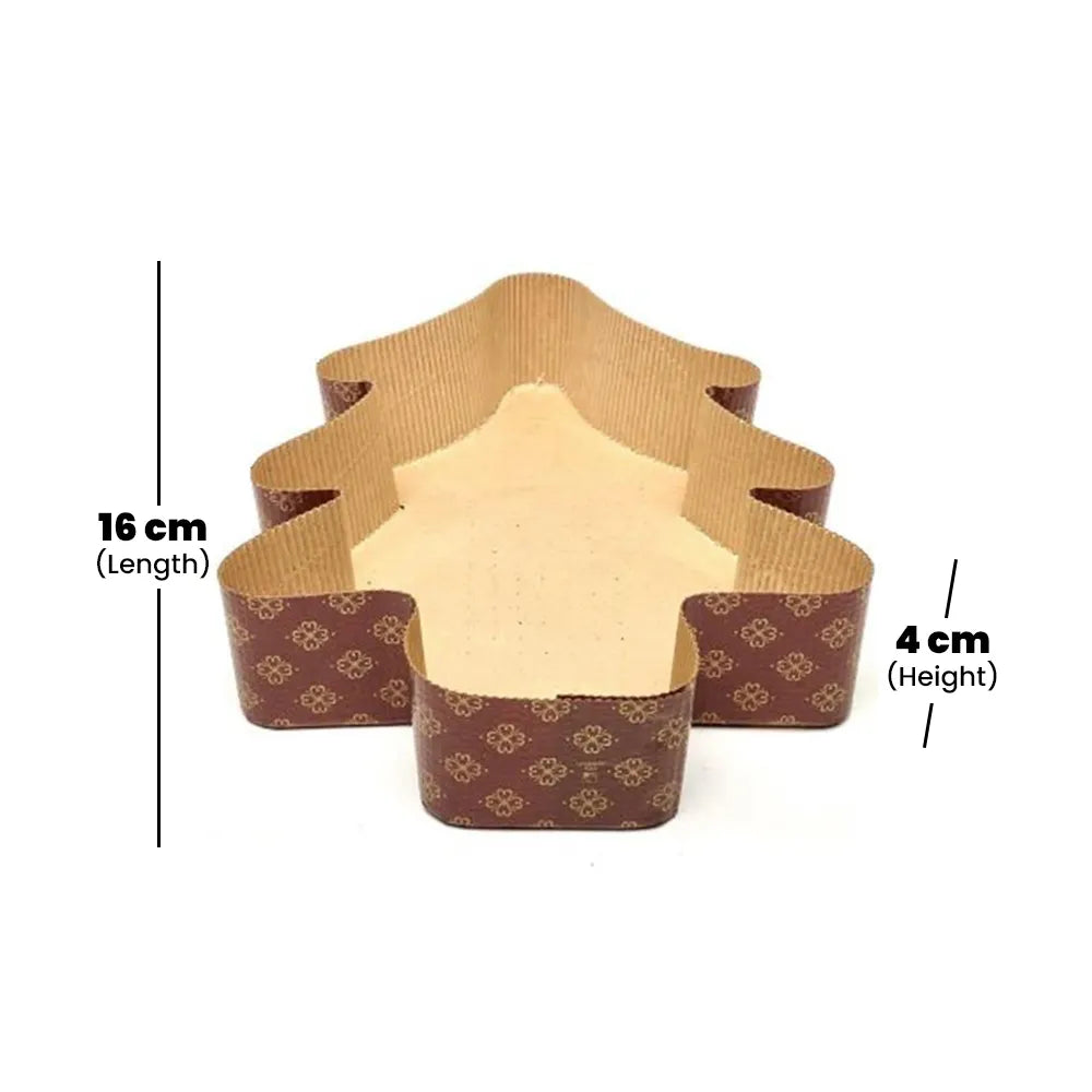 hotpacks tree shaped baking paper mould 16 x 4 cm 200 pcs