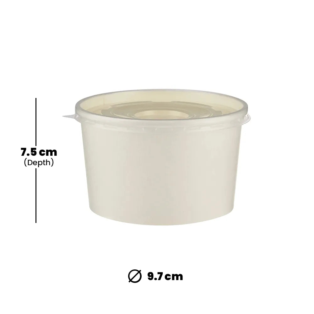 hotpack white soup paper bowl 400 ml 1000 pcs