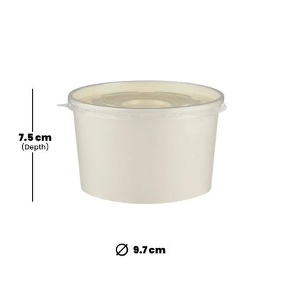 hotpack white soup paper bowl 400 ml 1000 pcs