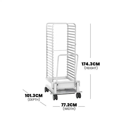 Rational 60.22.490 Type 20-2/1 Mobile Oven Rack 20 Trays Capacity GN 2/1 - HorecaStore