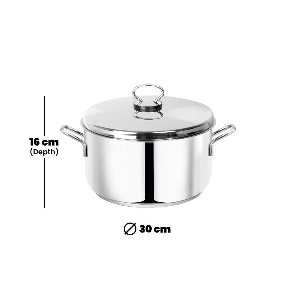 Pradeep Cookpot With Stainless Steel Dome Lid Plain D, 11.0 Liter - HorecaStore