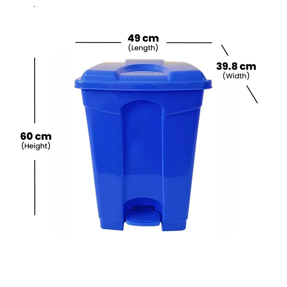 THS AF07331 Blue Garbage Pedal Bin 45L