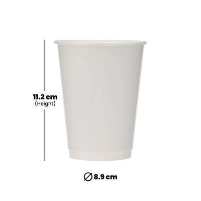 hotpack white double wall paper cup 355 ml 500 pcs