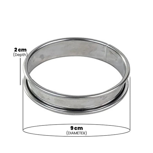 Gobel Tart Ring Rolled Edges Ø 9 x 2 cm   HorecaStore