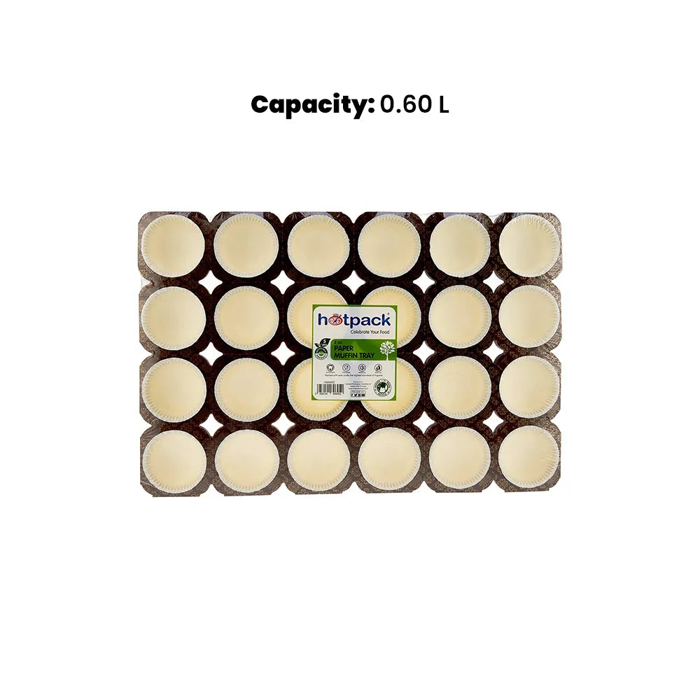 hotpack muffin baking paper tray 6 x 4 125 sheets 60 ml 3000 pcs