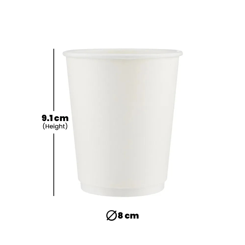 hotpack white double wall paper cup 237 ml 500 pcs