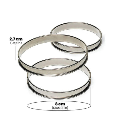 Gobel Deep Tart Ring Rolled Edges Ø 8 x 2.7 cm   HorecaStore