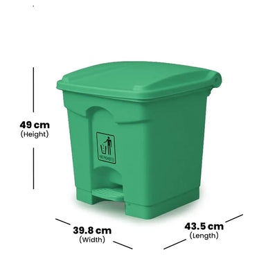 THS AF07330 Green Garbage Pedal Bin 30L