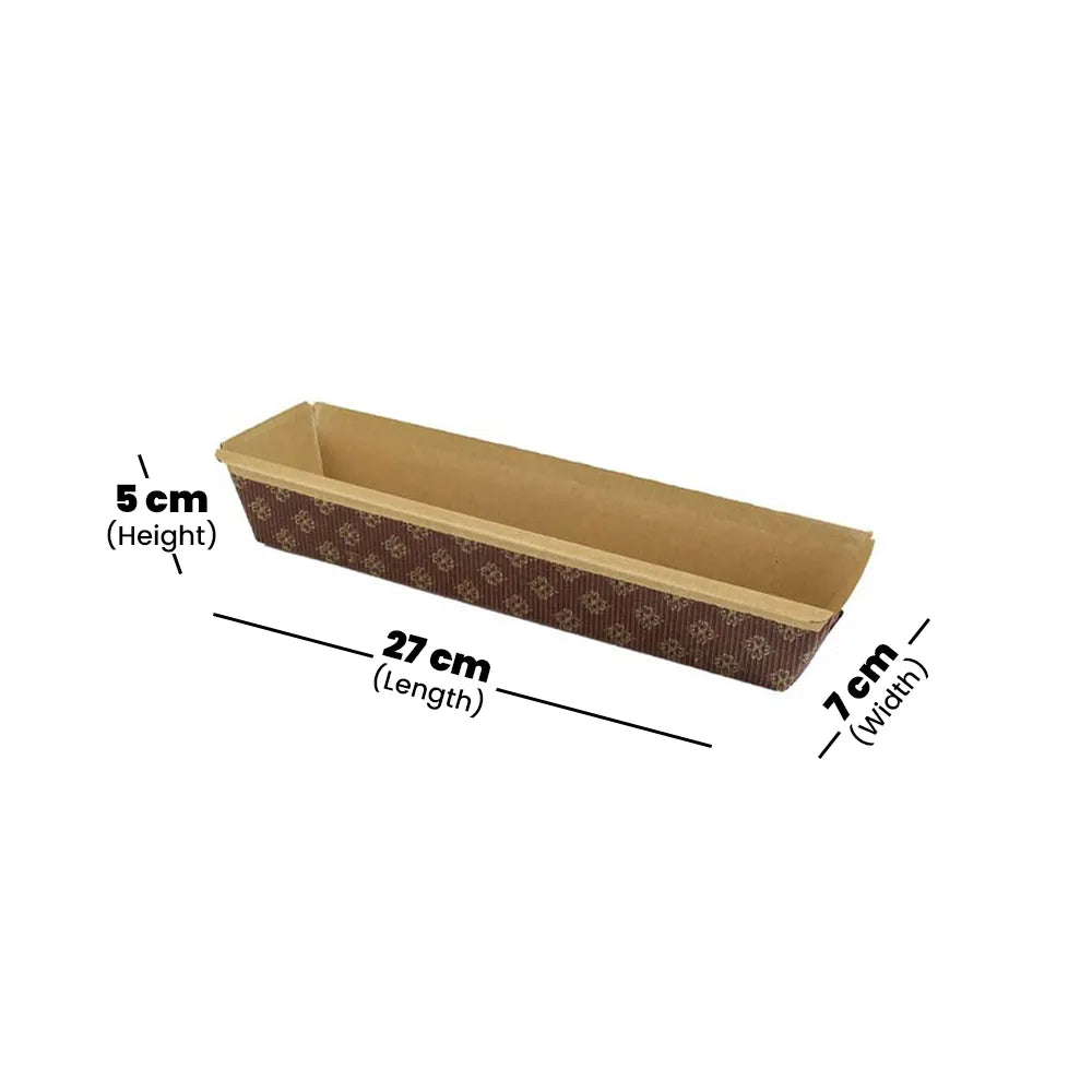 hotpack rectangular baking mould 27 x 7 x 5 cm 1000 pcs