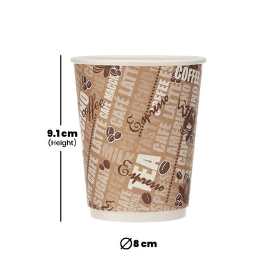 hotpack double wall ripple paper cup 237 ml 500 pcs