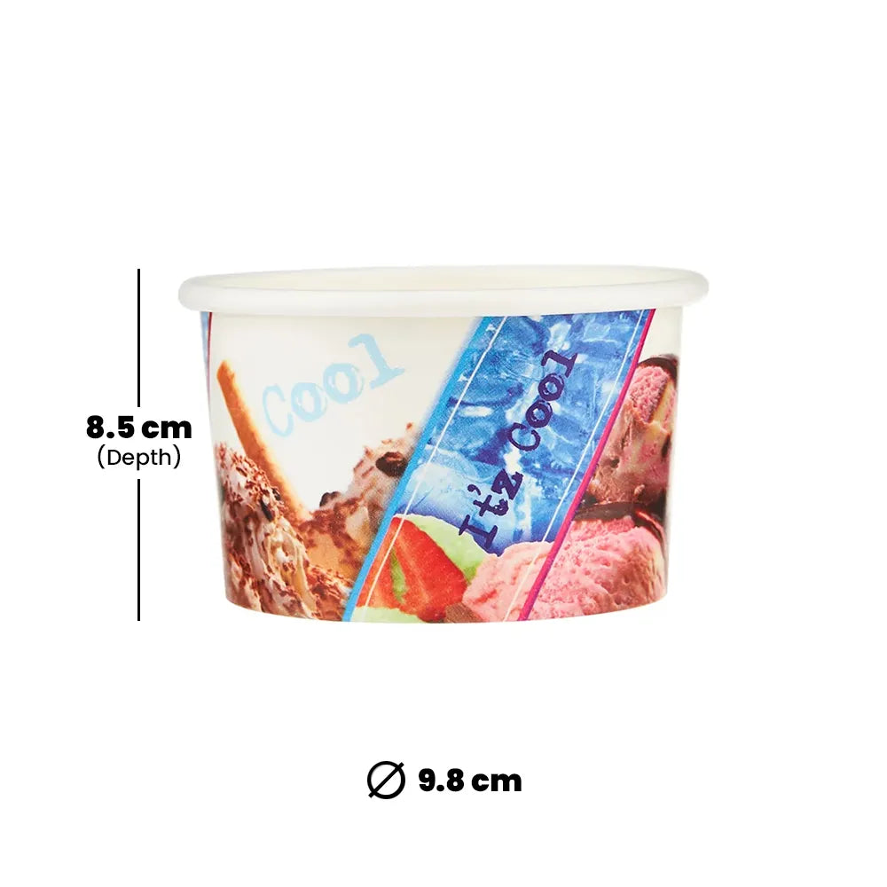 hotpack ice cream paper bowl 400 mi 1000 pcs